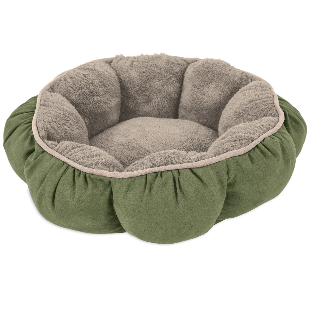 Aspen Pet Puffy Round Pet Bed 18 in