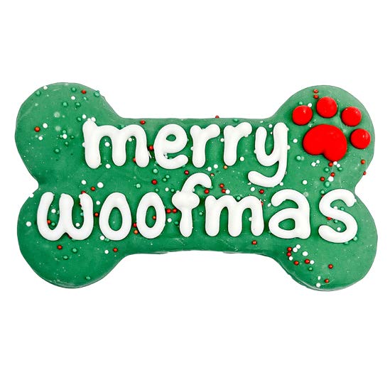 Bosco & Roxy Holiday Merry Woofmas Bone Dog Cookie Treat 6 in