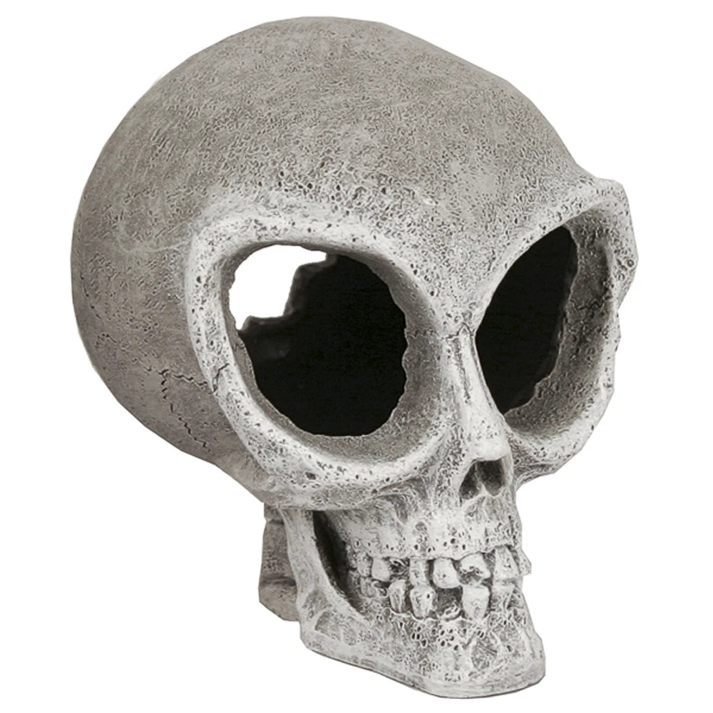 Blue Ribbon Alien Skull Aquarium Ornament S