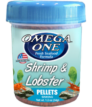 Omega One Shrimp & Lobster Pellets Sinking Crustacean Food 1.2 oz