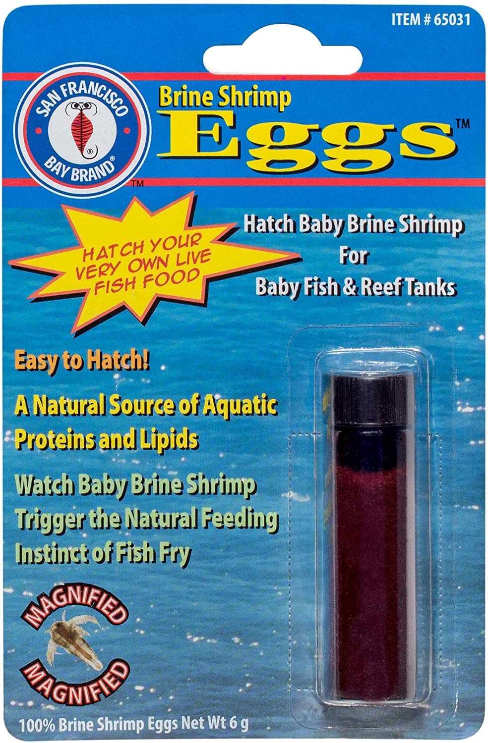 San Francisco Bay Brine Shrimp Eggs Vial 6 gm