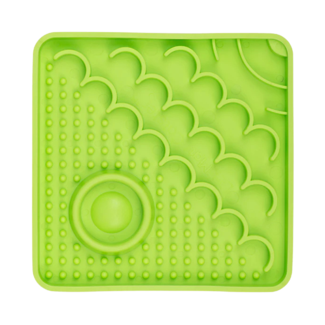 Lickimat Green Catster Mat Cat Slow Feeder