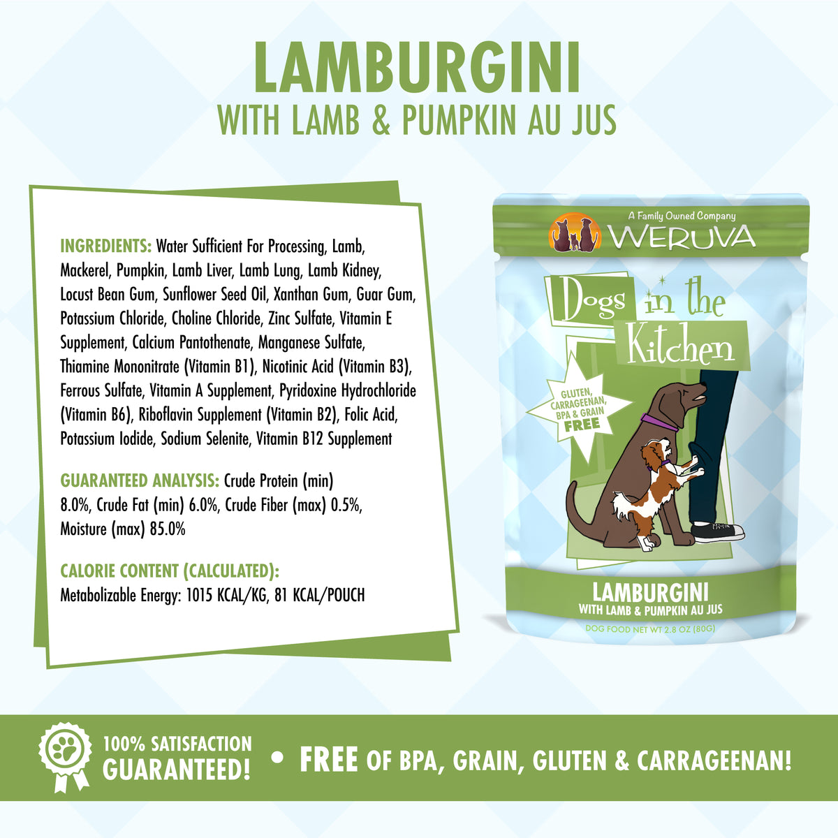 Weruva Lamburgini with Lamb & Pumpkin Au Jus Dog Food