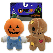 Petlou Halloween Trick or Treat Pals Scarecrows Plush Dog Toys 2 pk