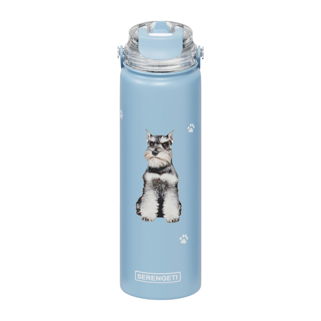 E & S Imports Serengeti Schnauzer Stainless Steel Water Bottle 24 oz