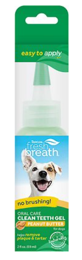 Tropiclean Fresh Breath Clean Teeth Peanut Butter Oral Care Gel 2 oz