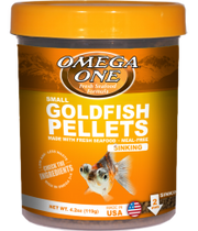 Omega One Goldfish Small Sinking Pellets Fish Food 4.2 oz