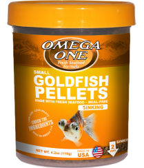 Omega One Goldfish Small Sinking Pellets Fish Food 4.2 oz