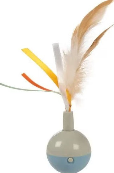 Smartykat Instincts Rowdy Ribbons Electronic Motion Spinning Ball Cat Toy