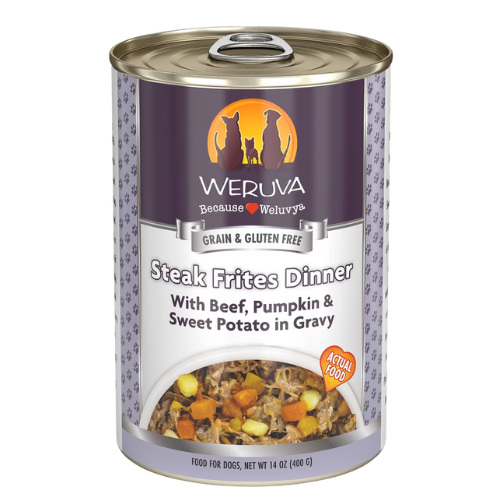 Weruva Steak Frites With Beef, Pumpkin, & Sweet Potatoes In Gravy Grain-Free Canned Dog Food