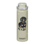 E & S Imports Serengeti Black Dachshund Stainless Steel Water Bottle 24 oz