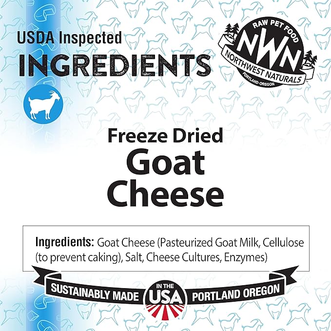 Northwest Naturals FUNctional Freeze-Dried Goat Cheese Cat & Dog Food Topper 4.5 oz