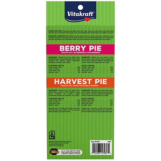 Vitakraft Berry & Harvest Pies Small Animal Treats 2 pk