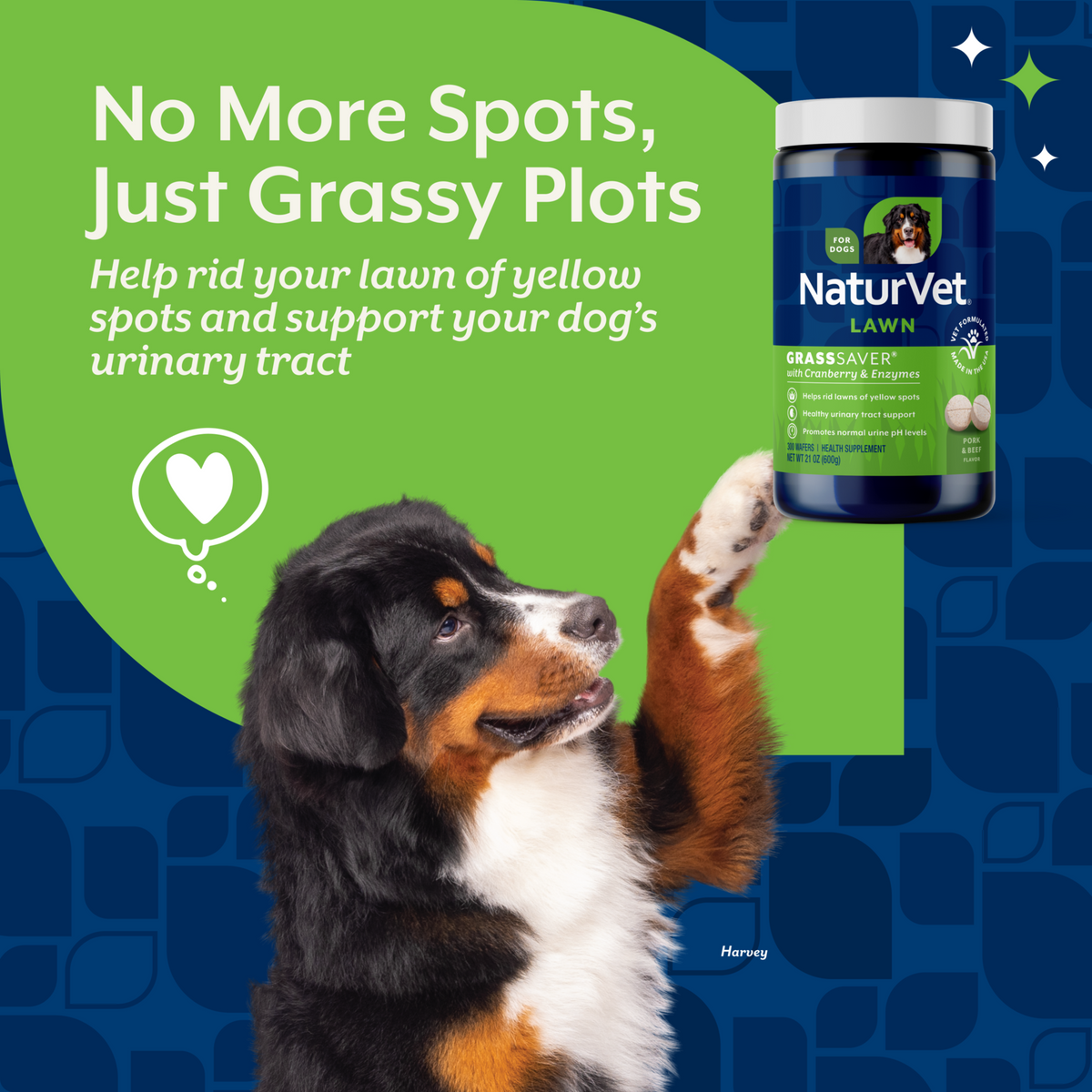 Naturvet GrassSaver Wafers for Dogs 300 ct