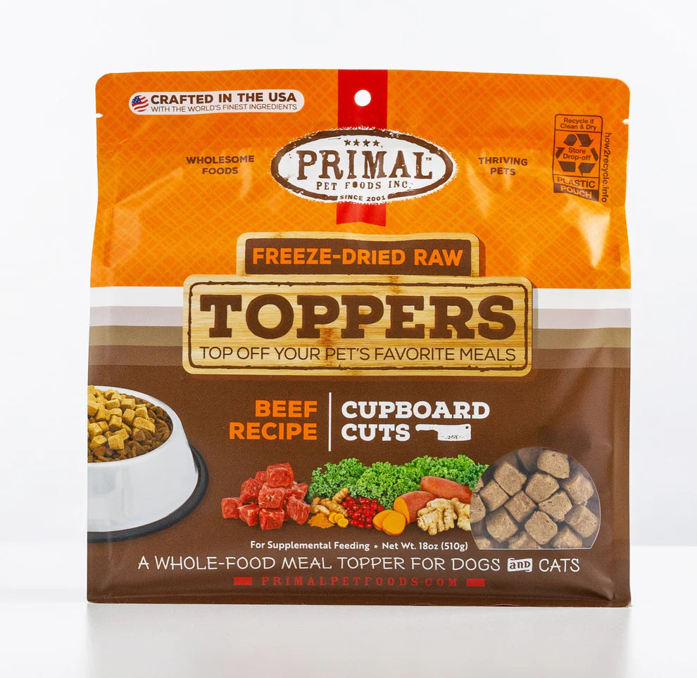 Primal Cupboard Cuts Freeze-Dried Raw Beef Pet Food Topper 3.5 oz
