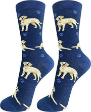 E & S Imports Pet Lover Socks Yellow Labrador Dog, Unisex, One Size Fits Most
