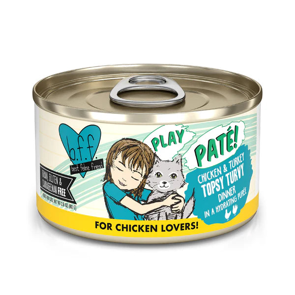 Weruva B.F.F. Play Pate Lovers Chicken & Turkey Topsy Turvy Canned Cat Food