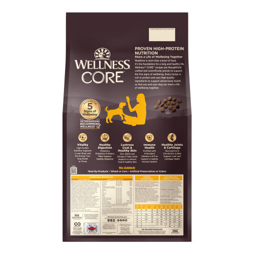Wellness Core Puppy Deboned Chicken, Chicken Meal, & Turkey Meal Recipe Grain-Free Dry Dog Food 12 lb