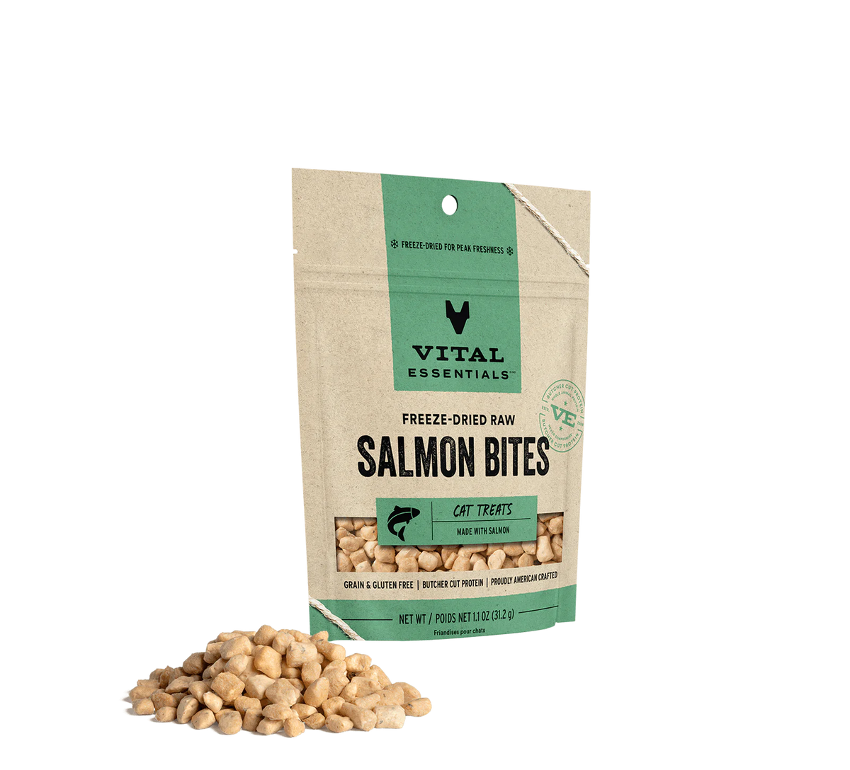 Vital Essentials VitalCat Wild Alaskan Salmon Freeze-Dried Cat Treats 1.1 oz