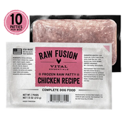 Vital Essentials Frozen Raw Fusion Chicken Recipe Dog Food Patties 10 ct