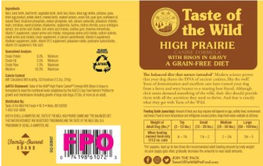 Taste Of The Wild High Prairie Grain-Free Canned Dog Food