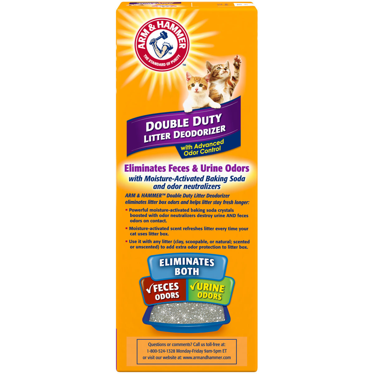 Arm & Hammer Double Duty Cat Litter Deodorizer with Advanced Odor Control for Feces & Urine 30 oz