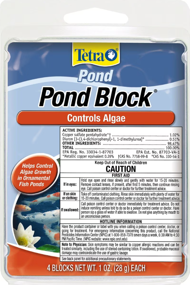 Tetra Pond AlgaeControl Pond Block Water Treatment 4 pk