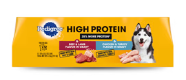 Pedigree High Protein Chicken & Turkey, Beef & Lamb Variety Pack Canned Dog Food 13.2 oz/Case of 12