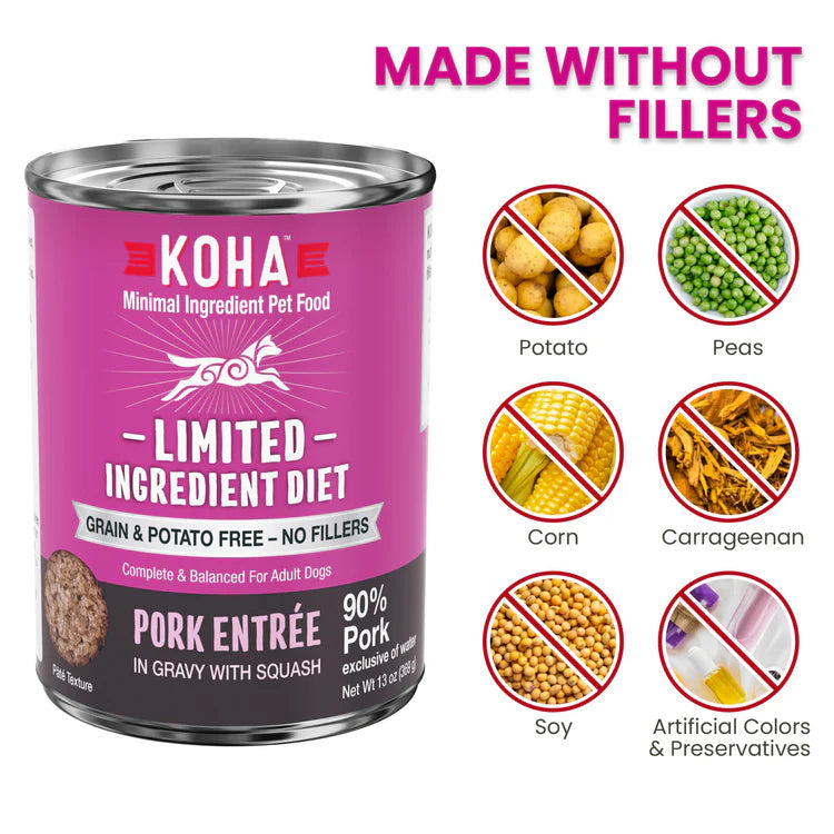 Koha Limited Ingredient Diet Pork Entrée Canned Dog Food