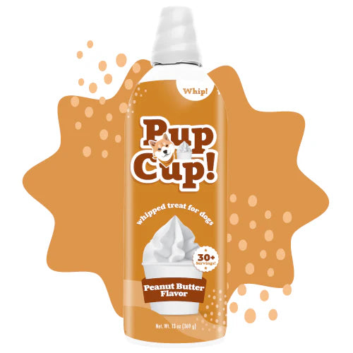 Pupcup Peanut Butter Flavor Frozen Whipped Cream Treat for Dogs 13 oz