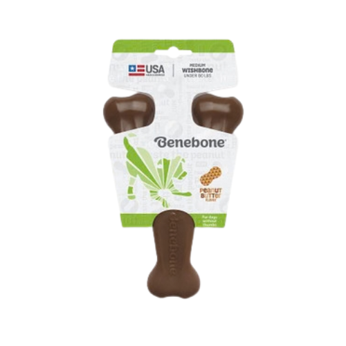 Benebone Wishbone Peanut Butter Flavor Dog Chew Toy
