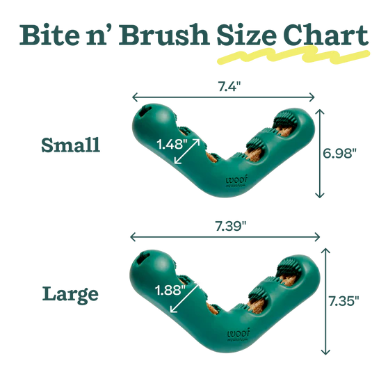 Woof The Bite n' Brush Refillable Dental Dog Chew