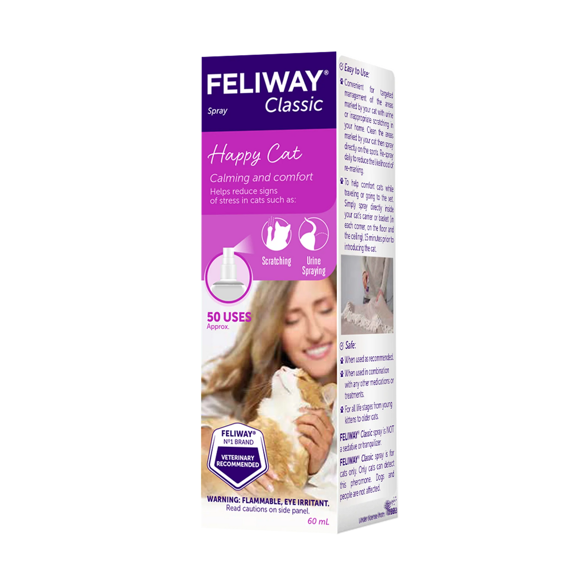 Thunderworks Feliway Classic Cat Calming Spray, 60 ml