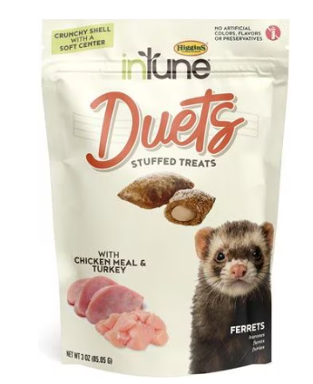Higgins inTune Duets Chicken Meal & Turkey Ferret Treats 3 oz