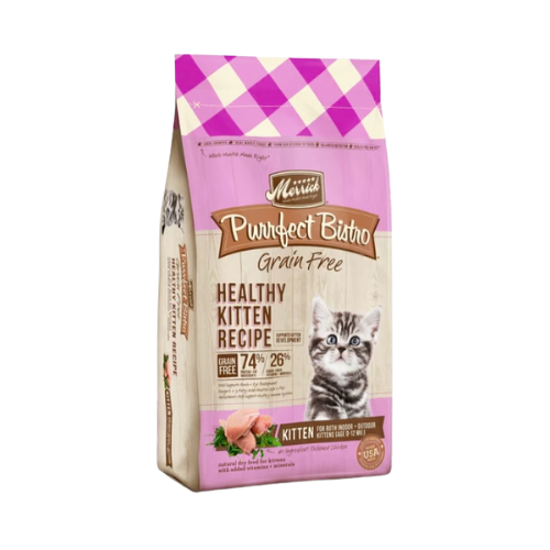 Merrick Purrfect Bistro Healthy Kitten Recipe Grain-Free Dry Cat Food 4 lb