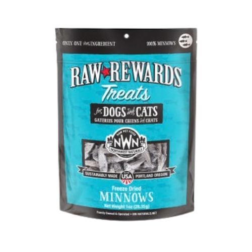 Northwest Naturals Raw Rewards Treats Freeze Dried Minnows for Dogs & Cats 1 oz