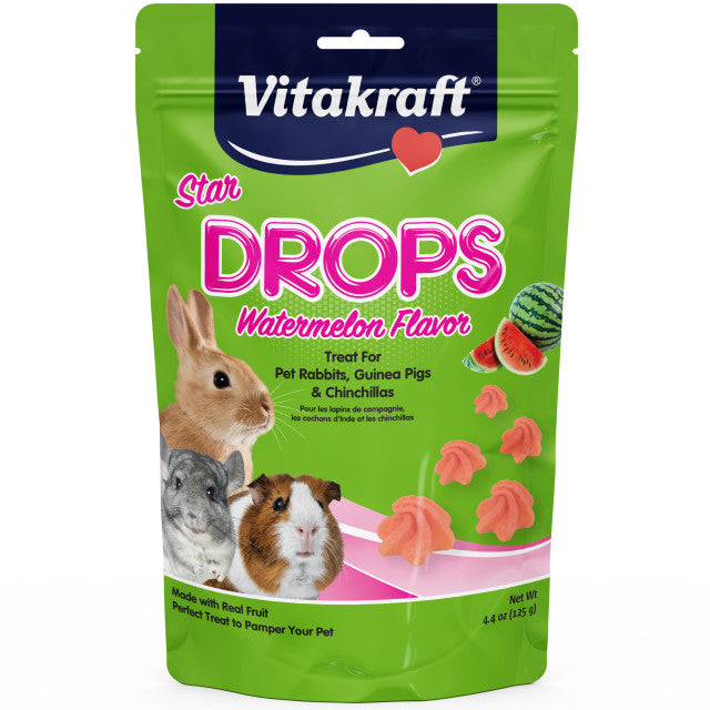Vitakraft Drops With Watermelon Flavor For Small Animals 5 oz