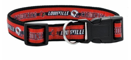 Pets First Louisville Cardinals Satin Adjustable Dog Collar