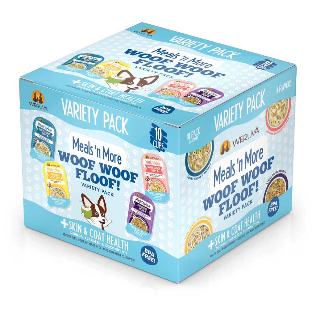 Weruva Meals 'N More WOOF WOOF FLOOF! + Skin & Coat Health Variety Pack Wet Dog Food 10 ct