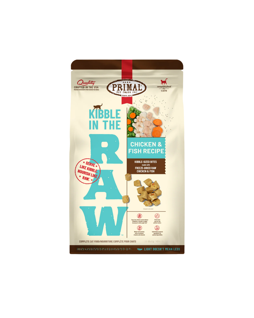 Primal Kibble in the Raw Chicken & Fish Recipe Dry Cat Food 1.5 lb
