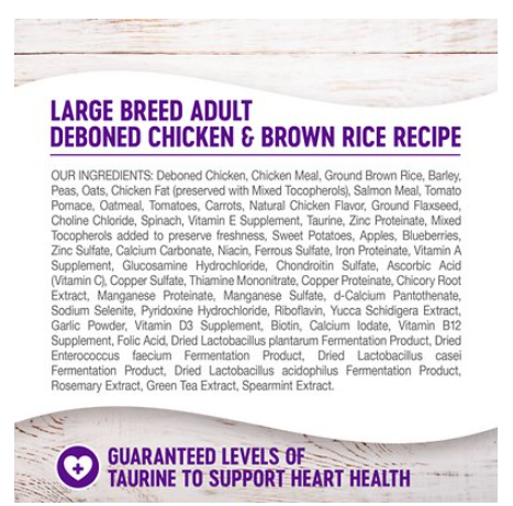 Wellness Complete Health Large Breed Adult Deboned Chicken & Brown Rice Recipe Dry Dog Food 30 lb