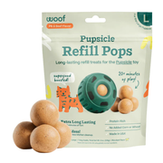 Woof Pupsicle Pops Refills Peanut Butter & Beef Recipe Lickable Dog Treats Large Dog