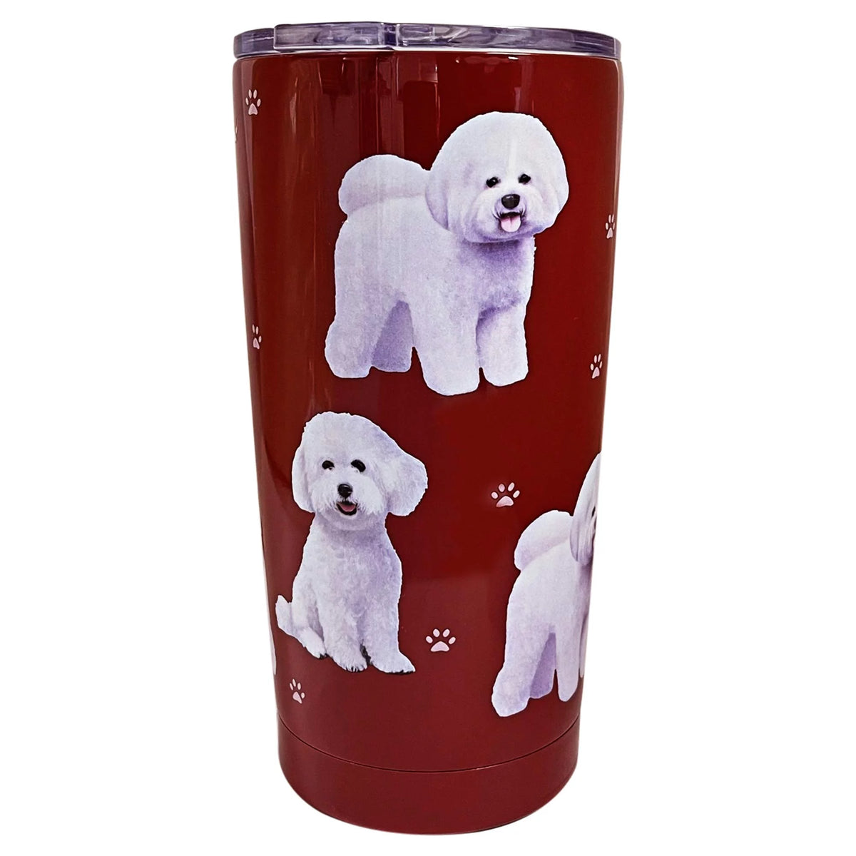 E & S Imports Serengeti Bichon Frise Stainless Steel, Vacuum Insulated Tumbler with Spill Proof Lid 20 oz