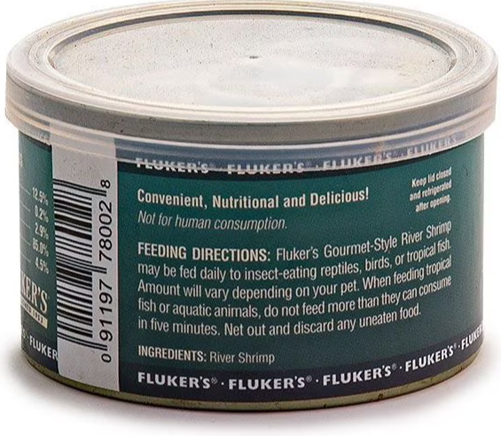 Fluker's Gourmet-Style River Shrimp Canned Reptile Food 1.2 oz