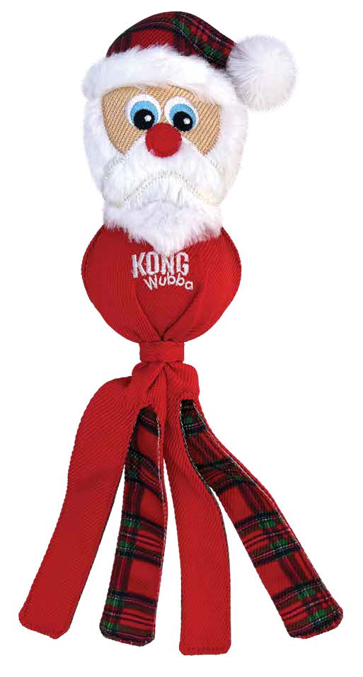 Kong Holiday Wubba Dog Toy, Assorted 15.8 in