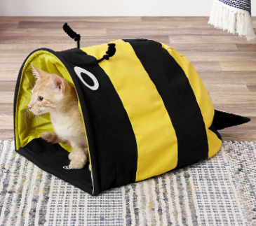 Petrageous Bumble Bee Design Canvas Cat Cave Hideaway