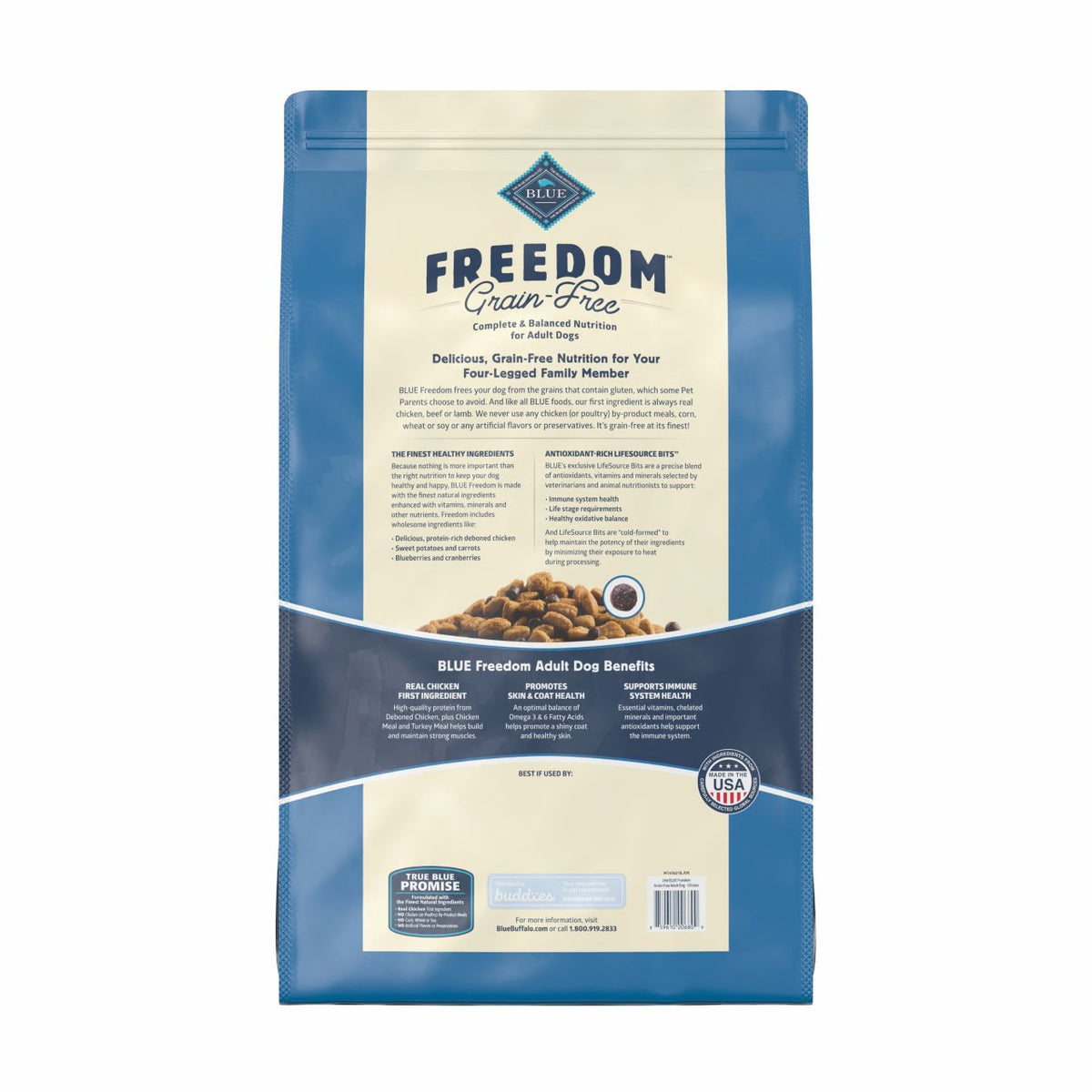 Blue Buffalo Freedom Chicken, Potatoes, & Peas Grain-Free Adult Dry Dog Food 24 lb