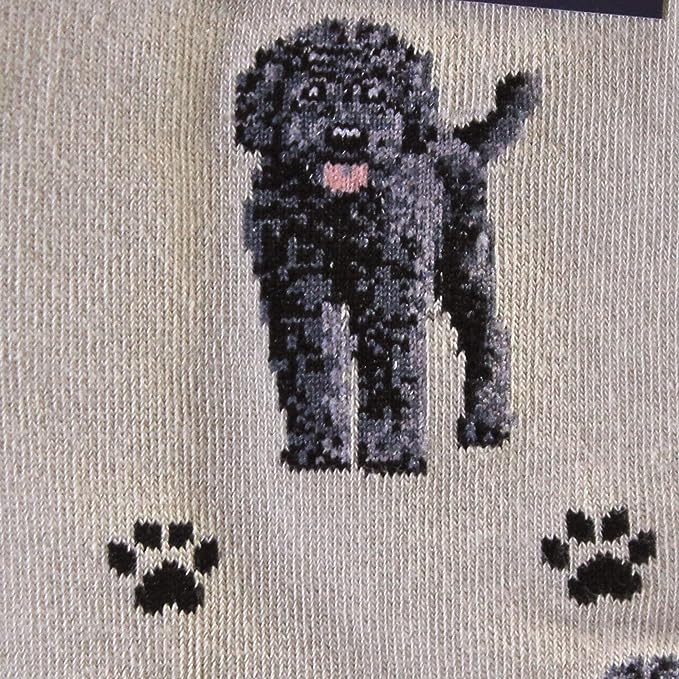 E & S Imports Pet Lover Socks Black Labradoodle Dog, Unisex, One Size Fits Most