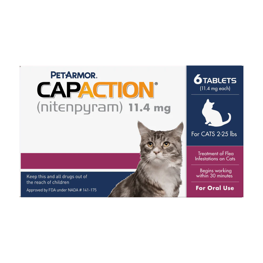 Petarmor CapAction Oral Flea Treatment Tablets for Cats 2-25lbs 6 ct