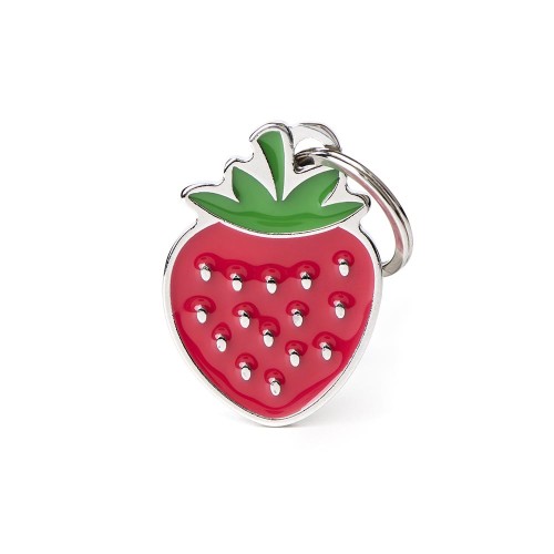 Myfamily Food Strawberry Pet Identification Tag